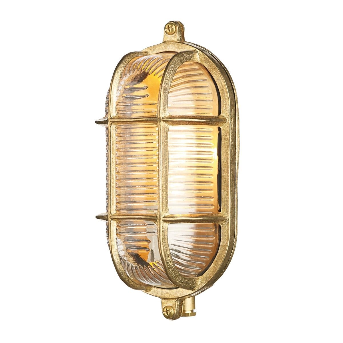 David Hunt Admiral Small Oval Brass Outdoor Wall