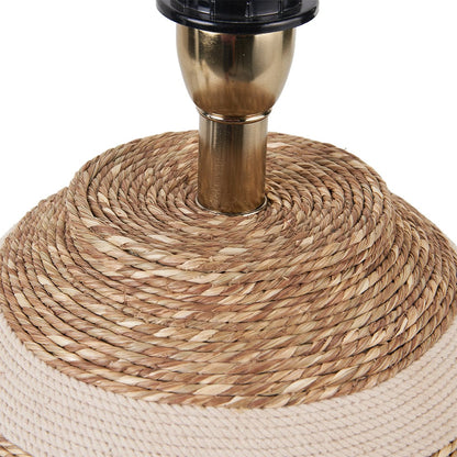 Talalla Cream & Natural Sea Grass Round Table Lamp