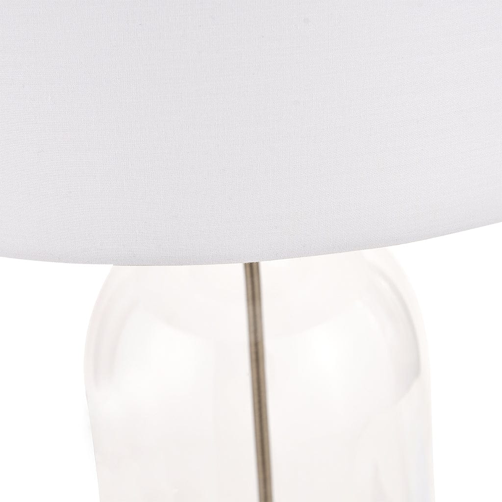 Cloche Clear Glass & Antique Brass Table Lamp