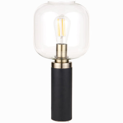 Florence Black Metal & Glass Table Lamp