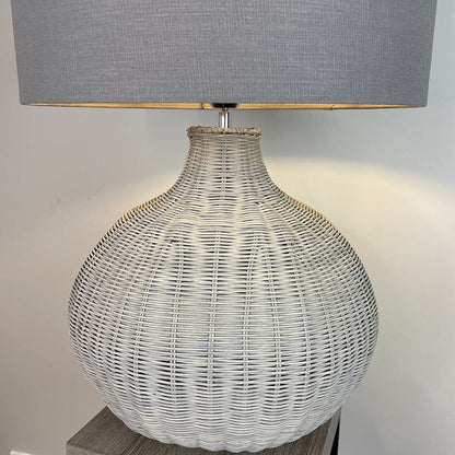 Allona Grey Wash Rattan Table Lamp