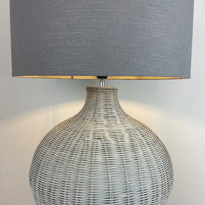 Allona Grey Wash Rattan Table Lamp