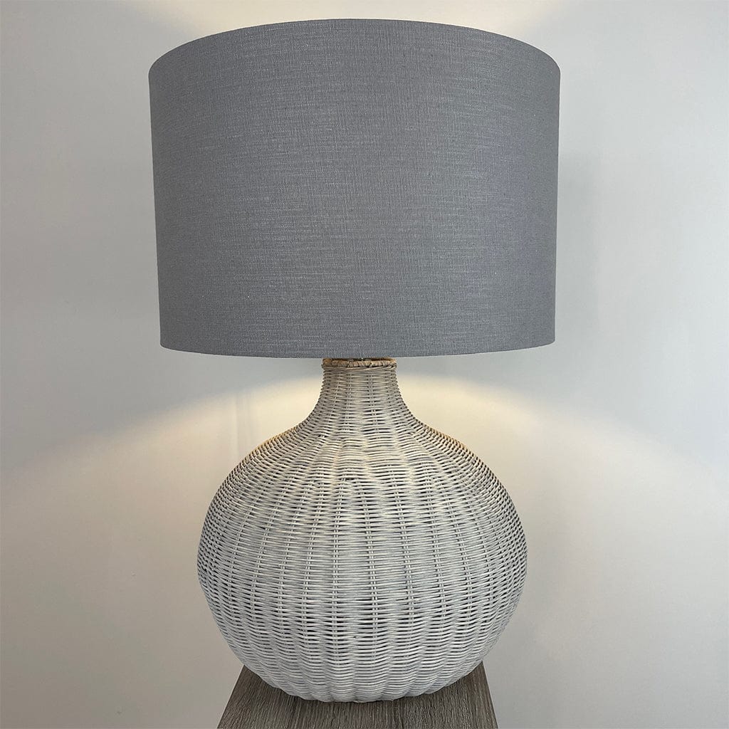 Allona Grey Wash Rattan Table Lamp