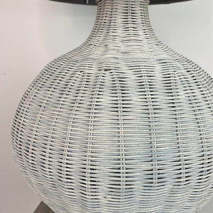 Allona Grey Wash Rattan Table Lamp