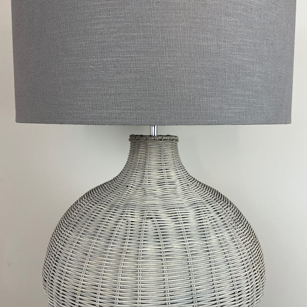 Allona Grey Wash Rattan Table Lamp