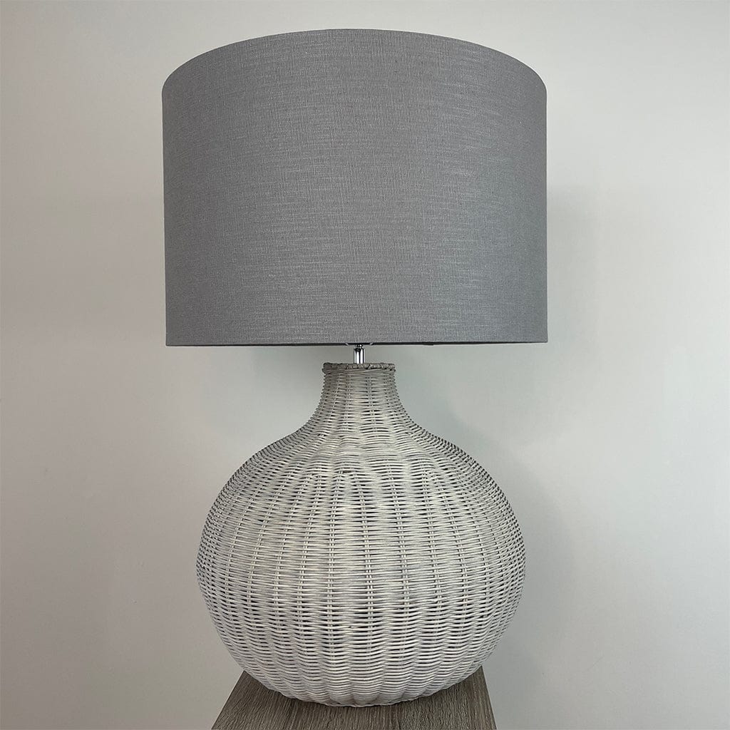 Allona Grey Wash Rattan Table Lamp