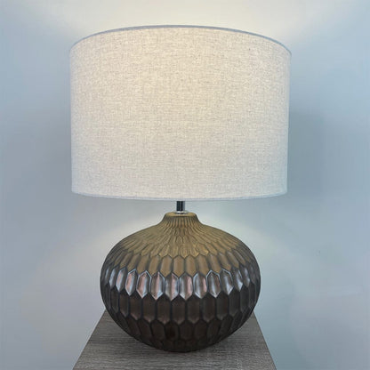 Cassius Bronze Textured Glazed Ceramic Table Lamp