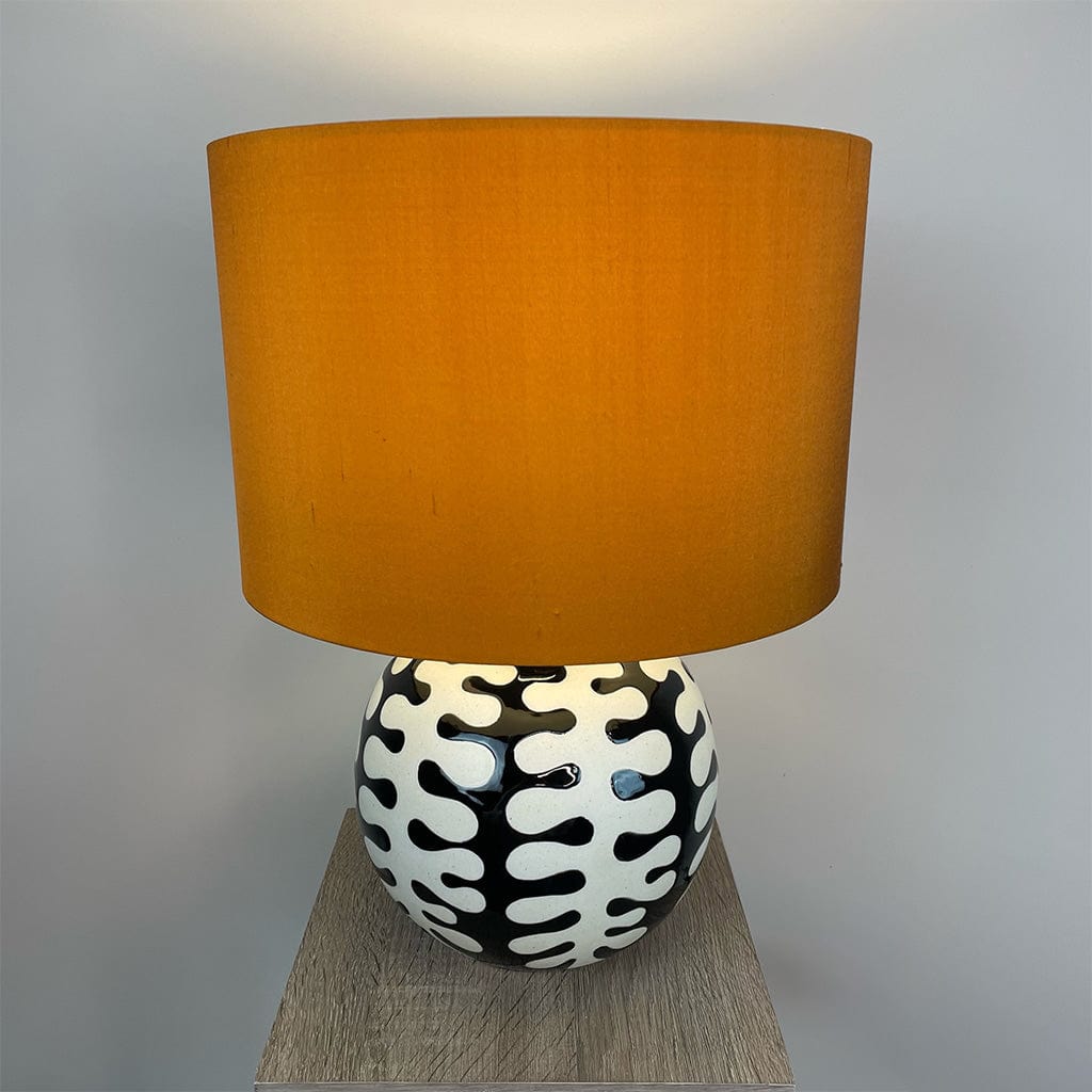 Elkorn Black & White Coral Ceramic Table Lamp