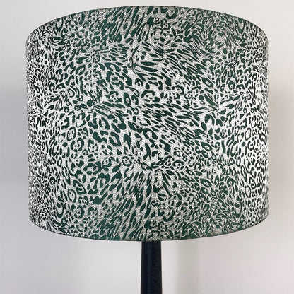 Marin Black Tall Neck Table Lamp with Tanzania Fern Lampshade