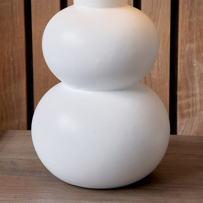 Aaliyah White Curved Bottle Ceramic Table Lamp