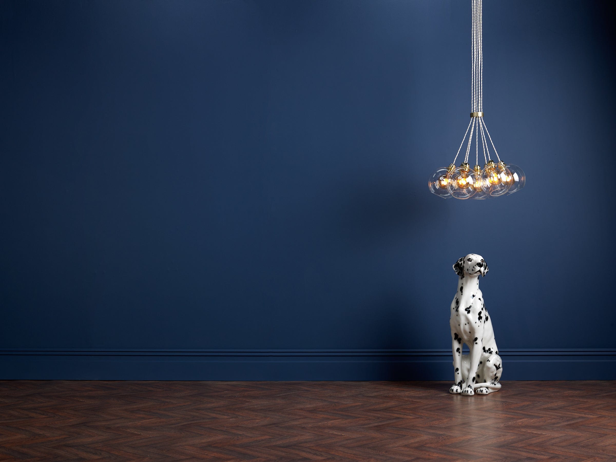 David Hunt Apollo 7 Light Butter Brass Pendant