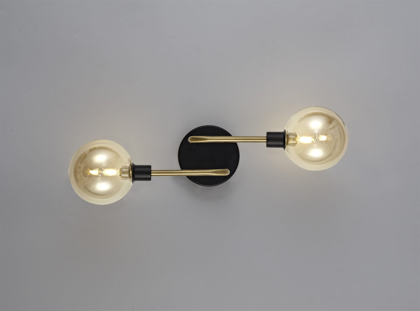 Atom 2 Light Wall Light Matt Black