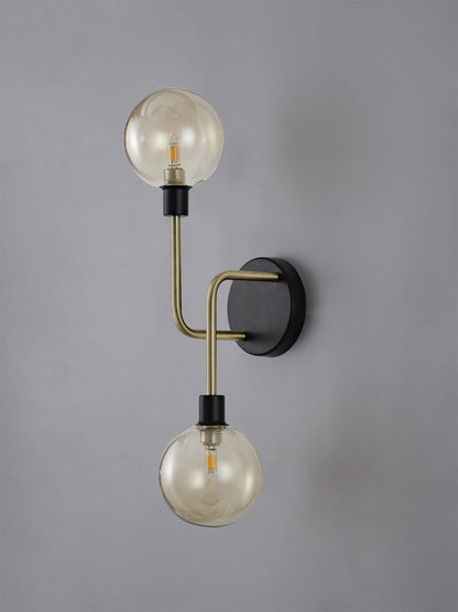 Atom 2 Light Wall Light Matt Black