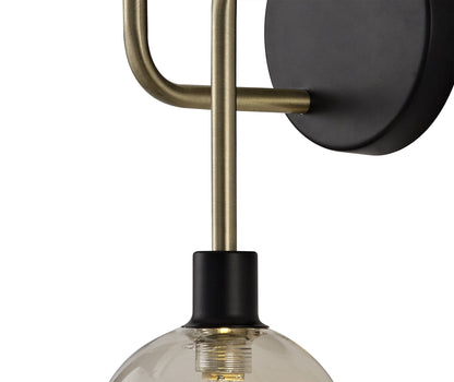 Atom 2 Light Wall Light Matt Black