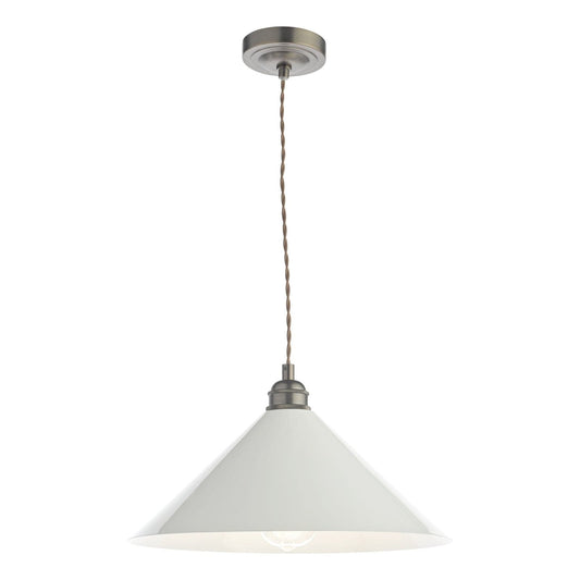 Audley End Single Pendant Bronze and Cream