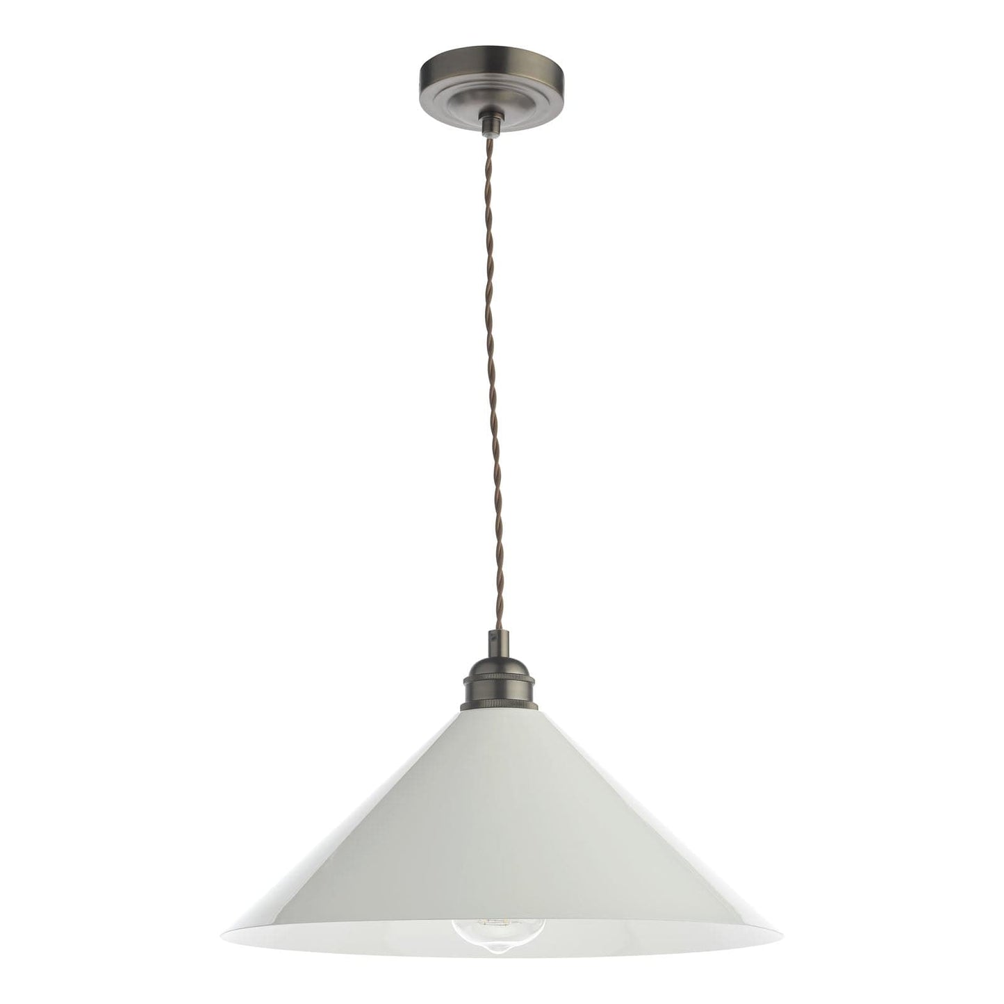 Audley End Single Pendant Bronze and Cream