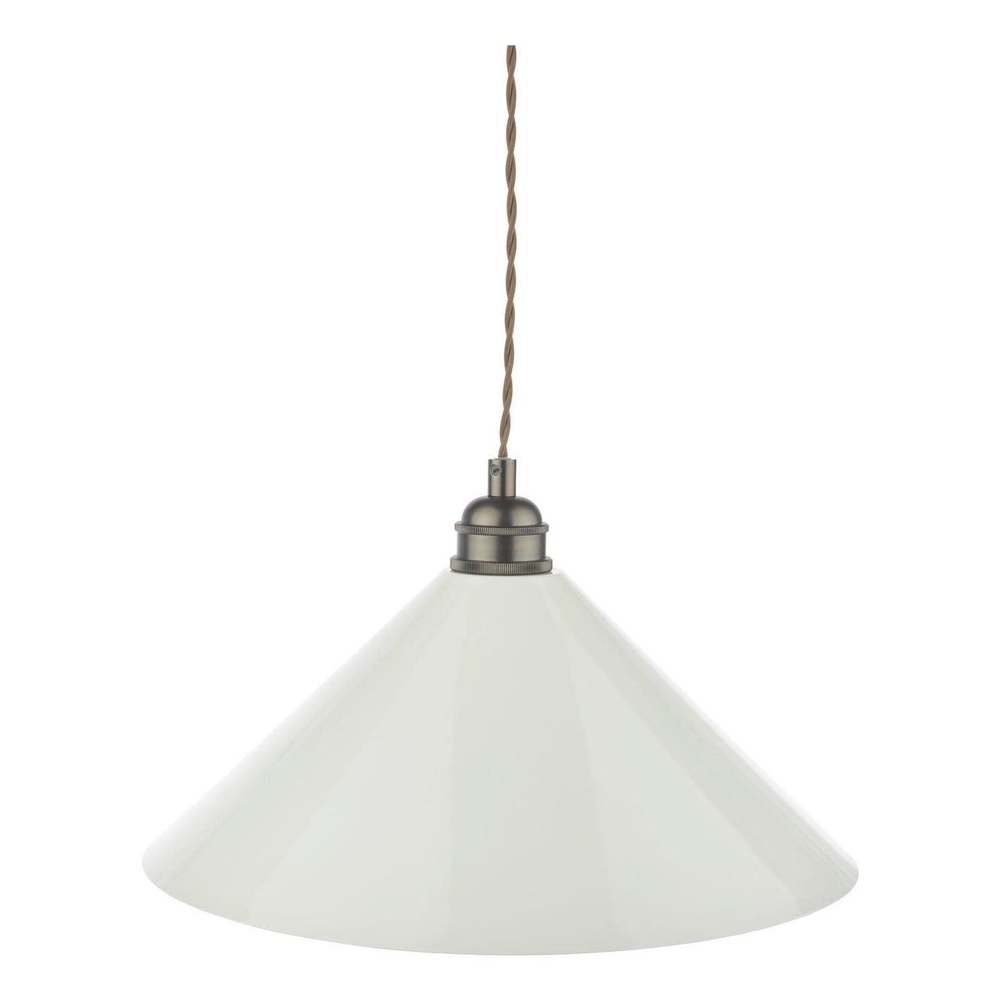 Audley End Single Pendant Bronze and Cream