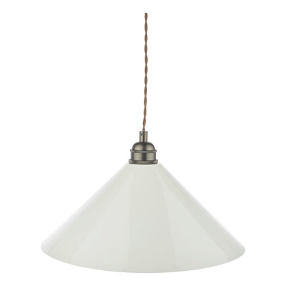 Audley End Single Pendant Bronze and Cream