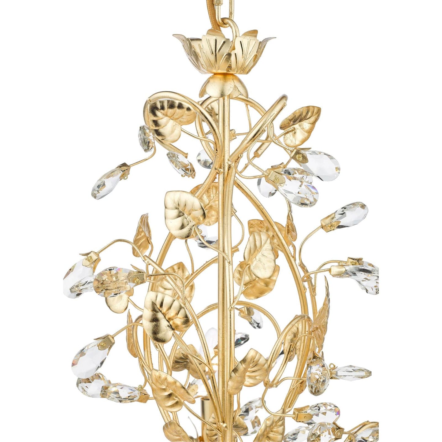 Audley End 3 Light Pendant Gold Leaf