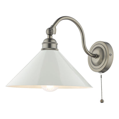 Audley End Wall Light Rubbed Bronze and Cream