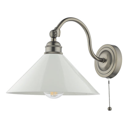 Audley End Wall Light Rubbed Bronze and Cream