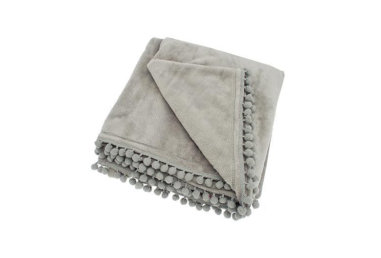 Cashmere Touch Fleece Throw Grey