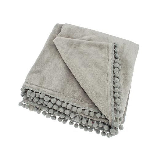 Cashmere Touch Fleece Throw Grey