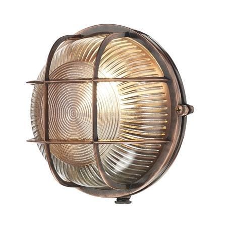 David Hunt Admiral Round Wall Light Antique Copper