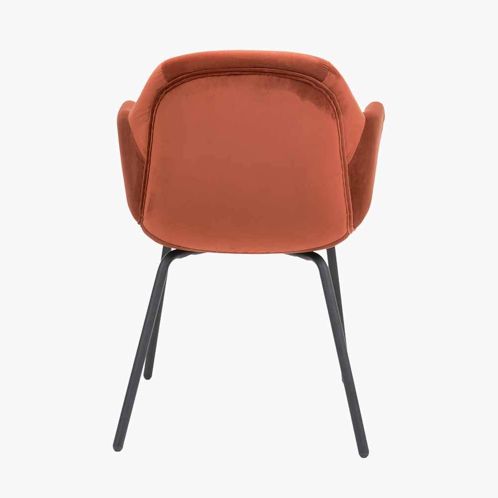 Alba Cinnamon Velvet Carver Dining Chair