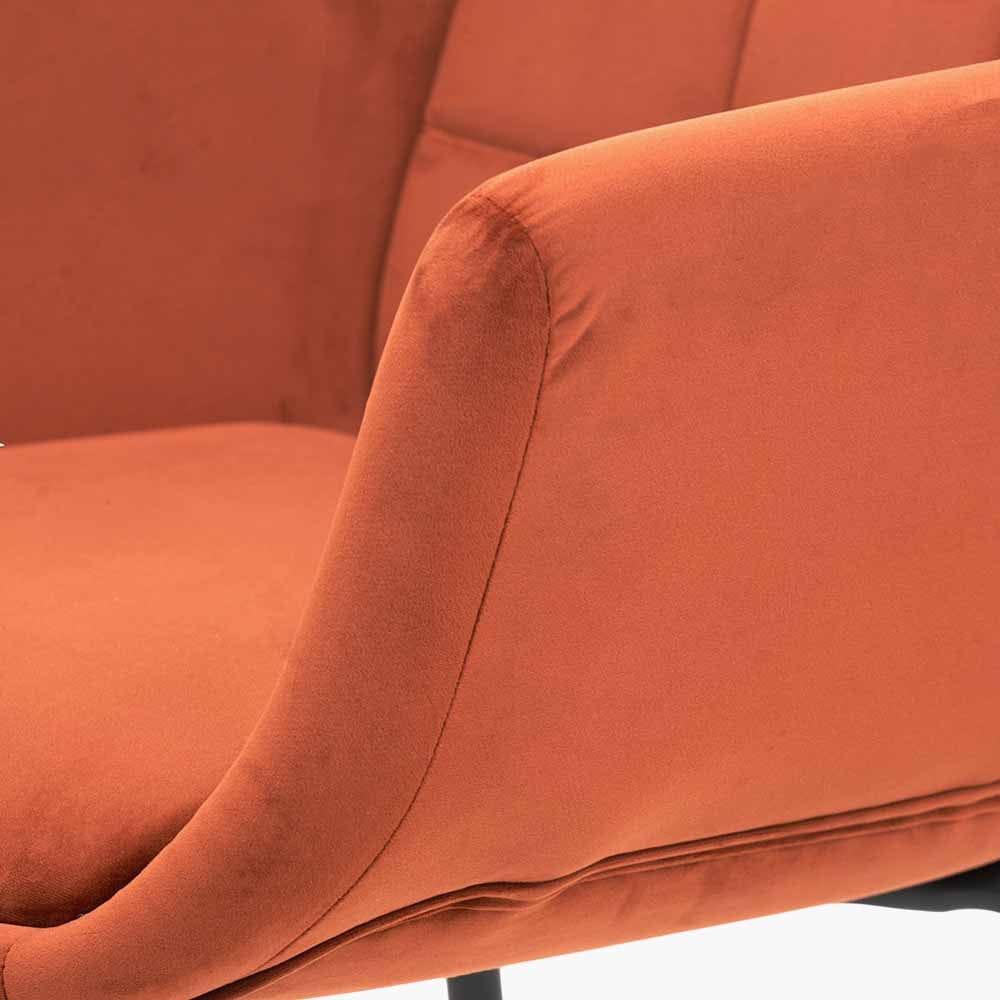 Alba Cinnamon Velvet Carver Dining Chair