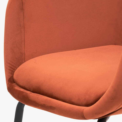 Alba Cinnamon Velvet Carver Dining Chair