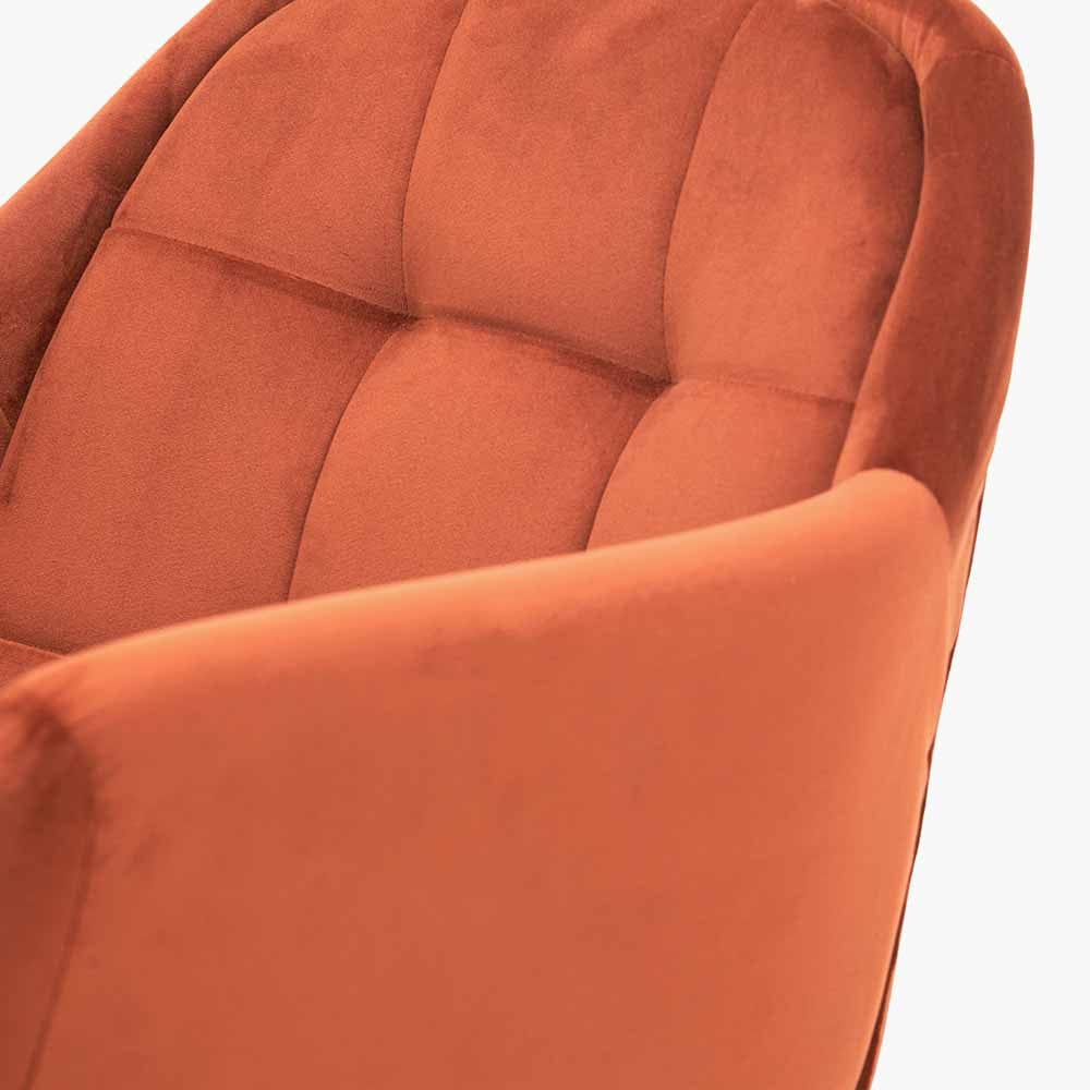 Alba Cinnamon Velvet Carver Dining Chair