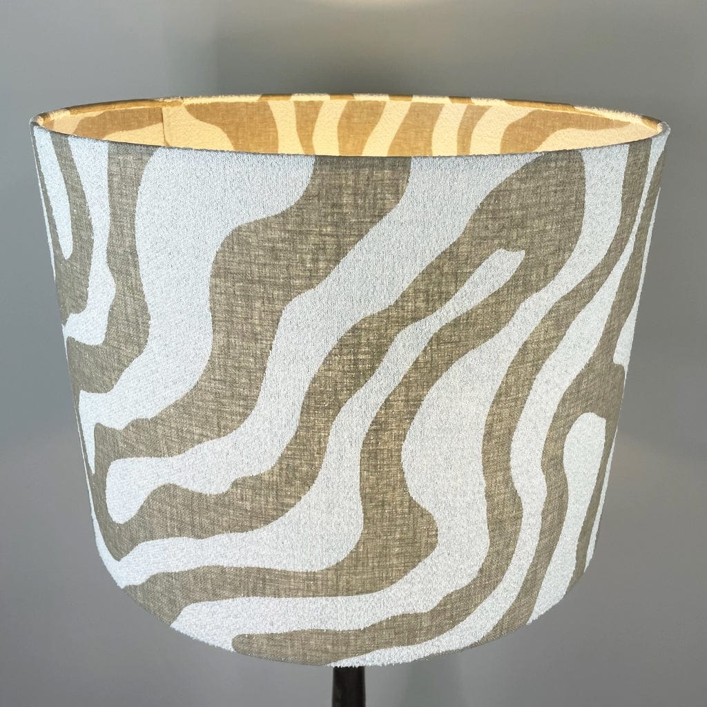 Alia Grey Wash Turned Mango Wood Floor Lamp with Sigrid Birch Boucle Shade