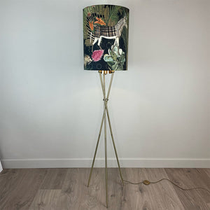Antique Brass Brondby Floor Lamp with Moooi Menagerie of Extinct Animals Shade