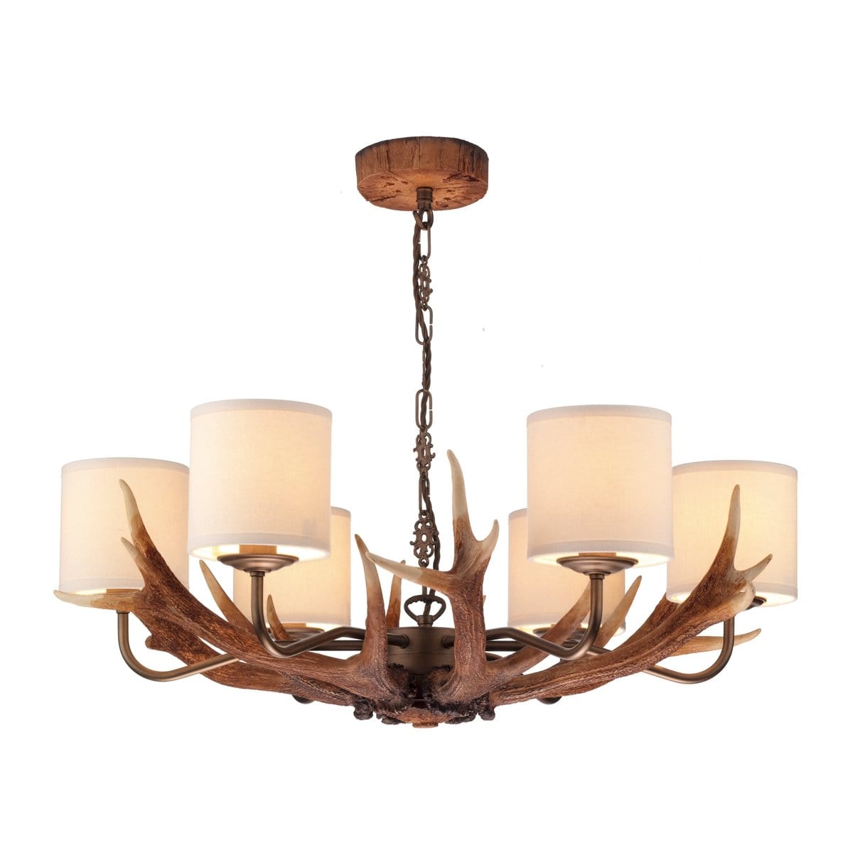 David Hunt Antler 6 Light Pendant complete with Shades