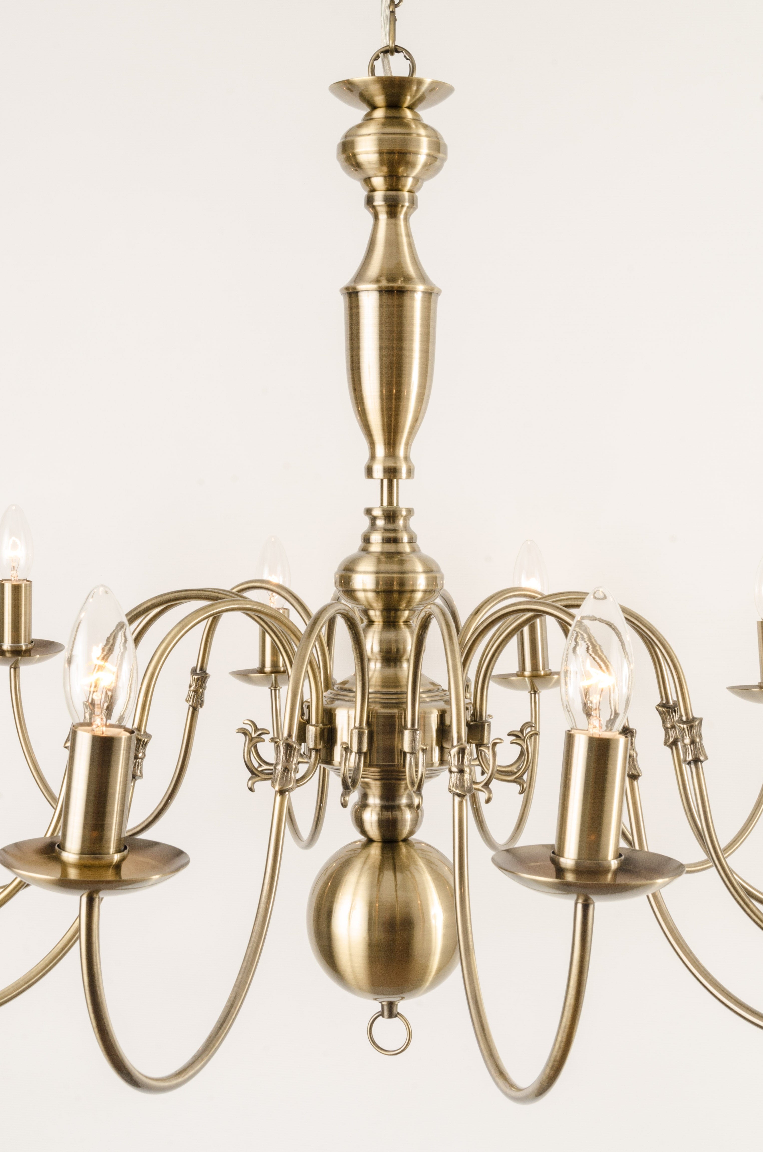 Antwerp 12 Light Antique Brass Flemish Style Chandelier