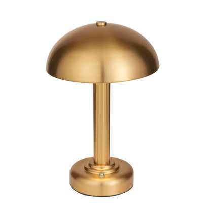 Art Deco Style Dome Brass Rechargeable Lamp
