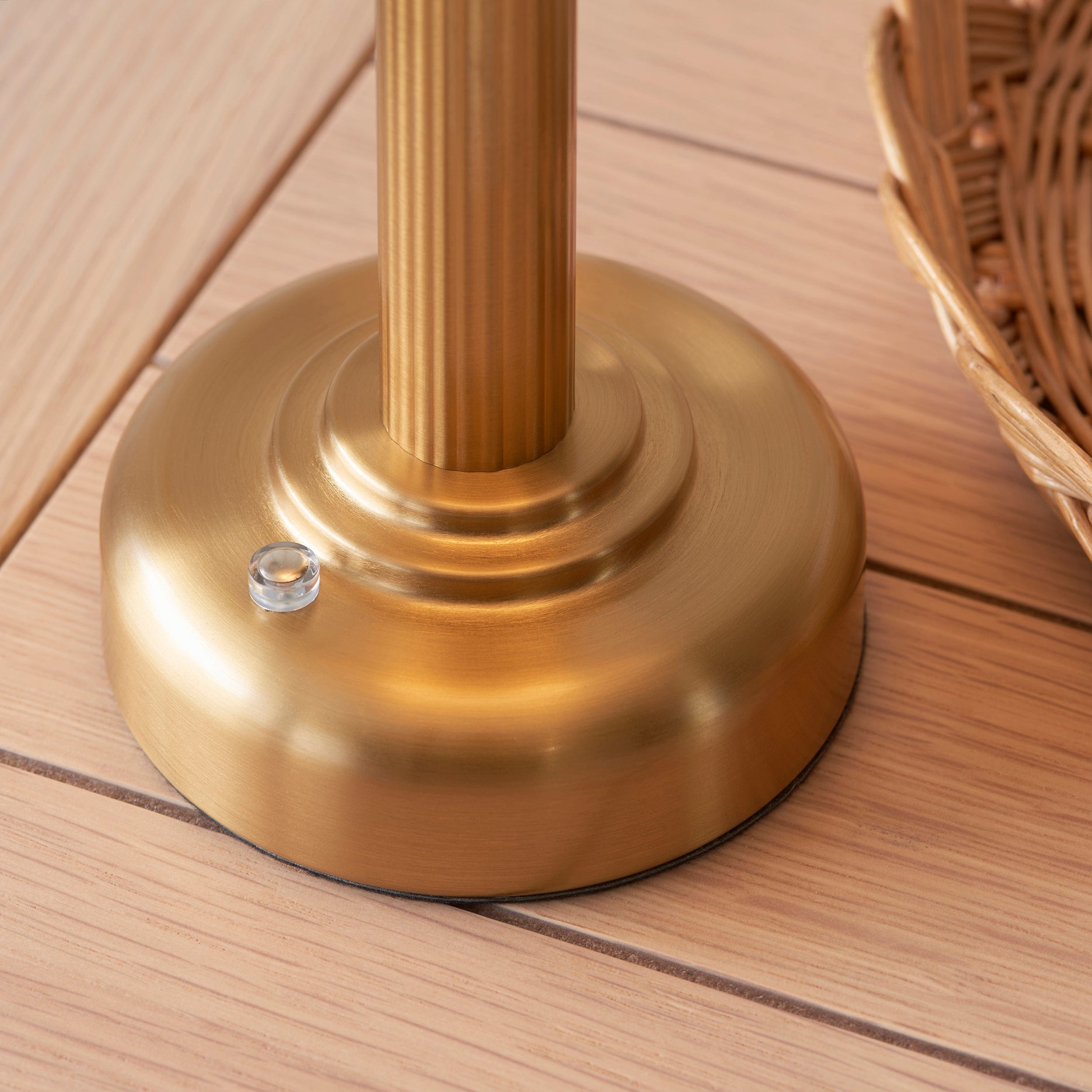 Art Deco Style Dome Brass Rechargeable Lamp