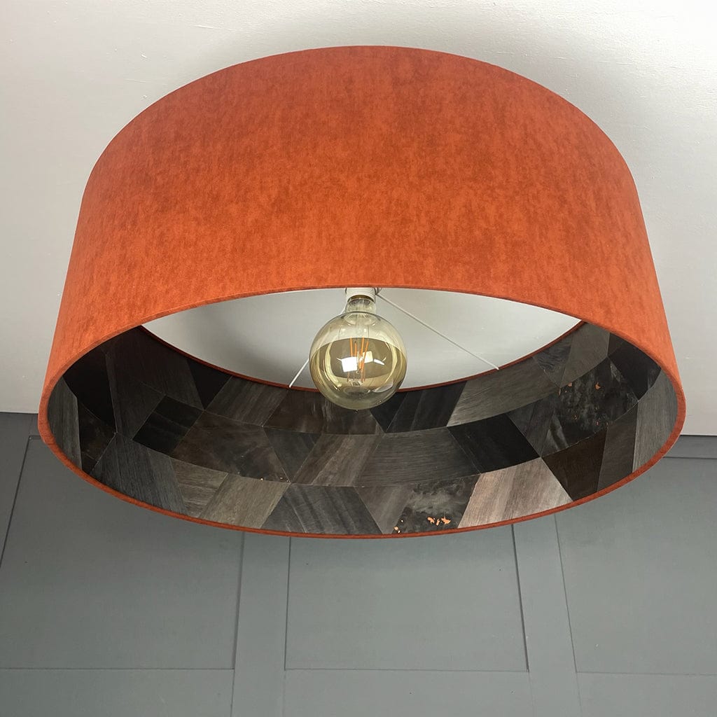 Arte Formations Wallpaper Lined Pendant Shade with Spice Outer
