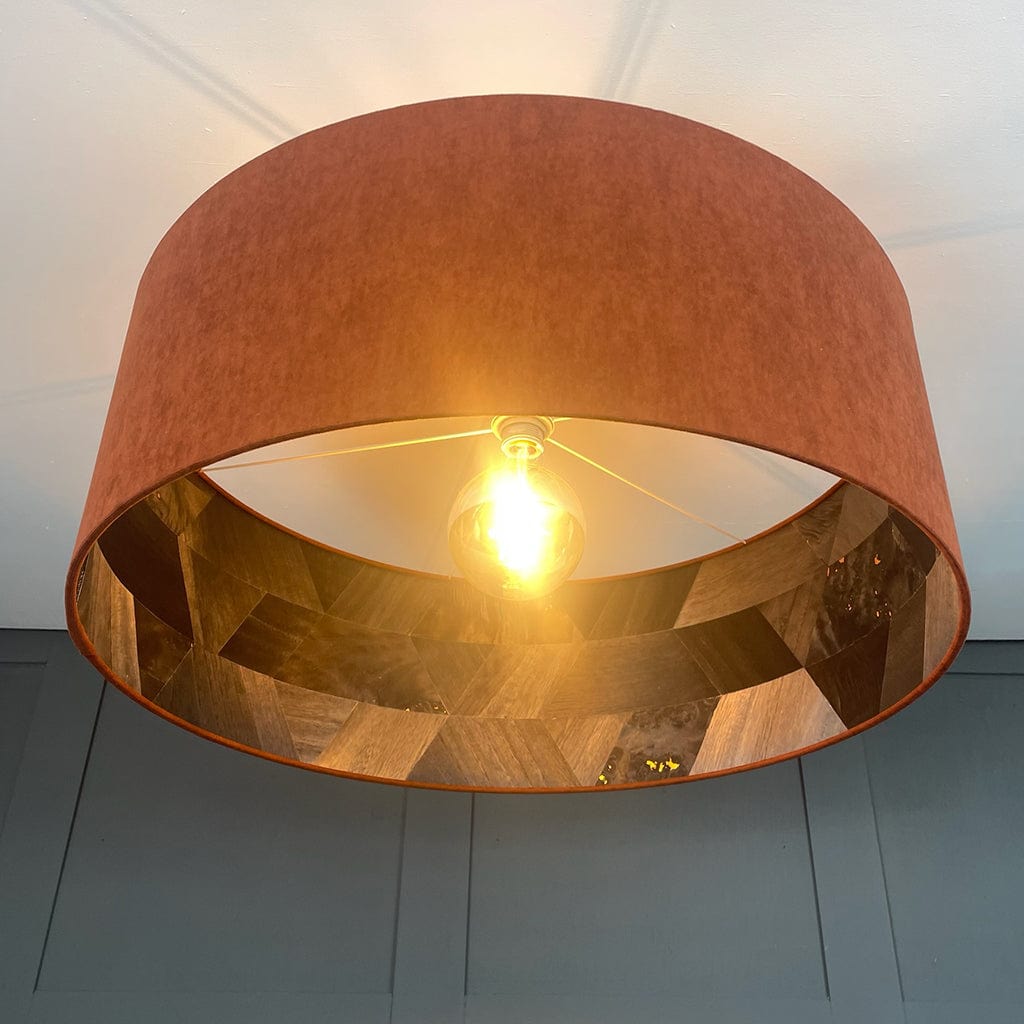 Arte Formations Wallpaper Lined Pendant Shade with Spice Outer