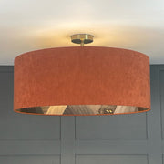 Arte Formations Wallpaper Lined Pendant Shade with Spice Outer