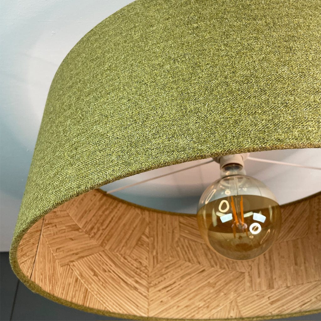 Arte Mauna Wallpaper Lined Pendant Shade with Ochre Outer