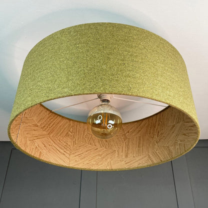 Arte Mauna Wallpaper Lined Pendant Shade with Ochre Outer