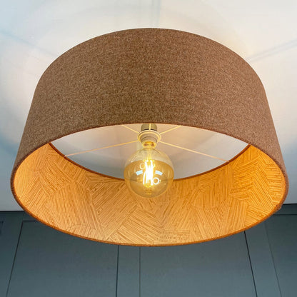 Arte Mauna Wallpaper Lined Pendant Shade with Copper Outer