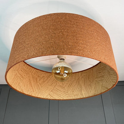 Arte Mauna Wallpaper Lined Pendant Shade with Copper Outer