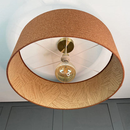 Arte Mauna Wallpaper Lined Pendant Shade with Copper Outer