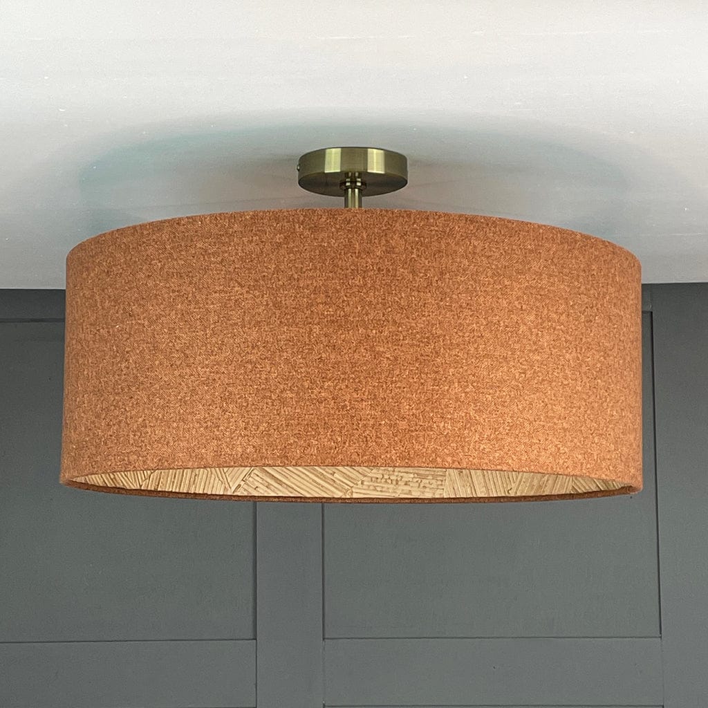 Arte Mauna Wallpaper Lined Pendant Shade with Copper Outer