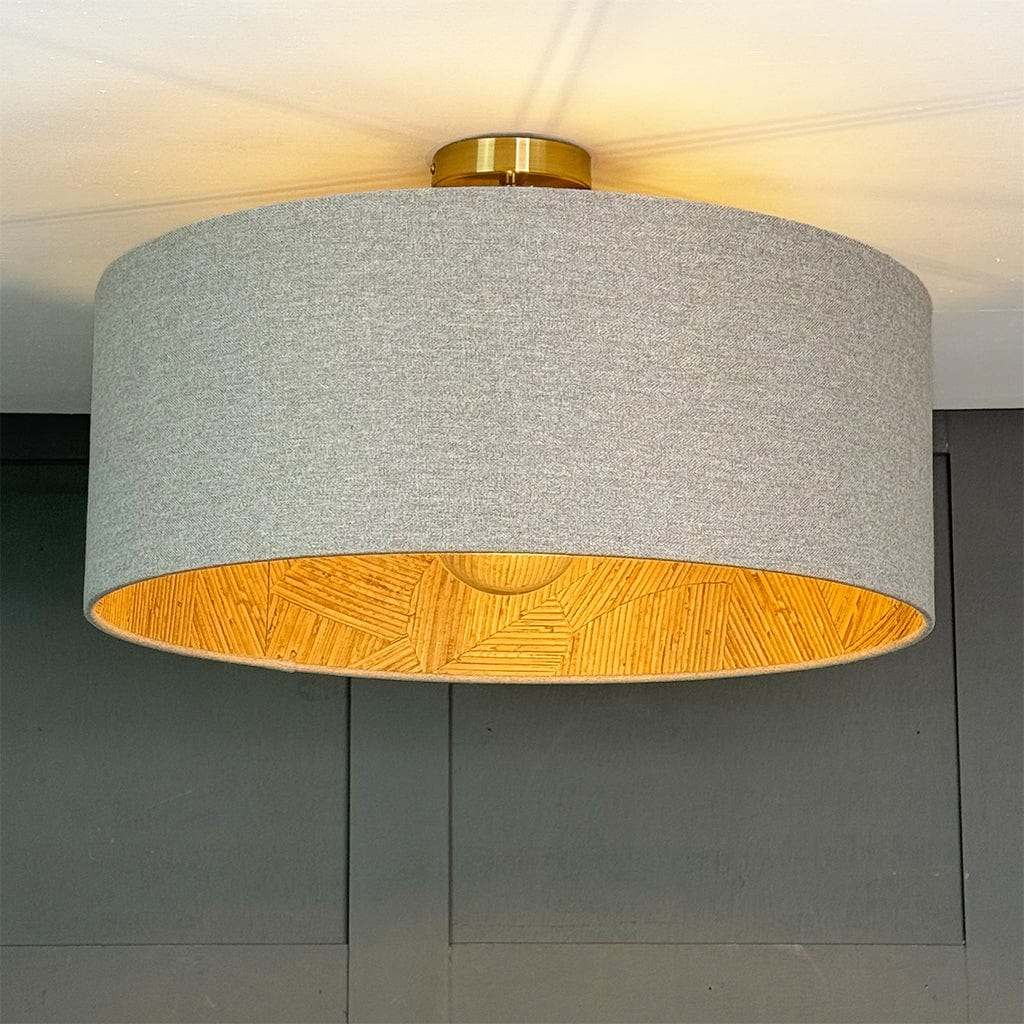 Arte Mauna Wallpaper Lined Pendant Shade with Dove Outer