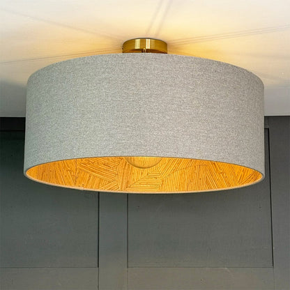 Arte Mauna Wallpaper Lined Pendant Shade with Dove Outer