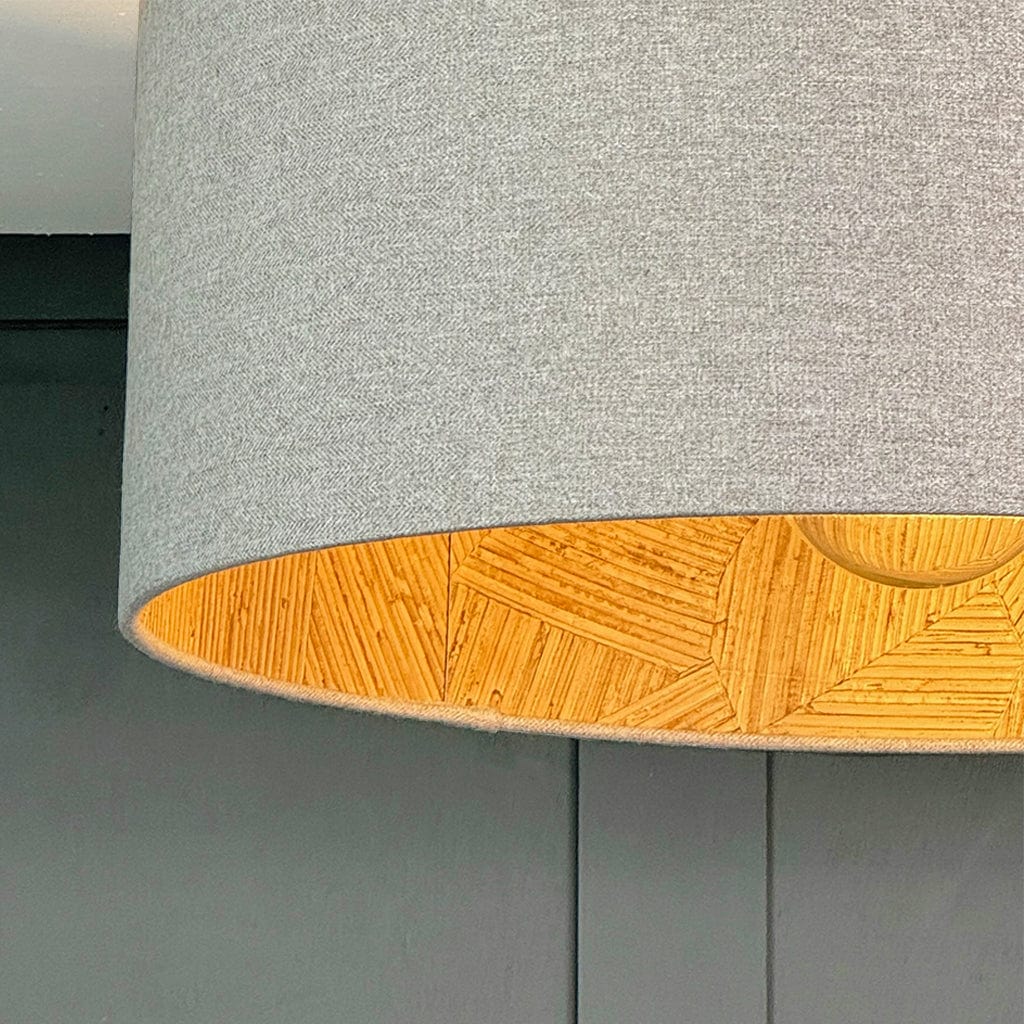 Arte Mauna Wallpaper Lined Pendant Shade with Dove Outer